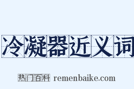 冷凝器近义词是什么意思的图片